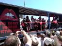 the rocky horror picture show float approaching